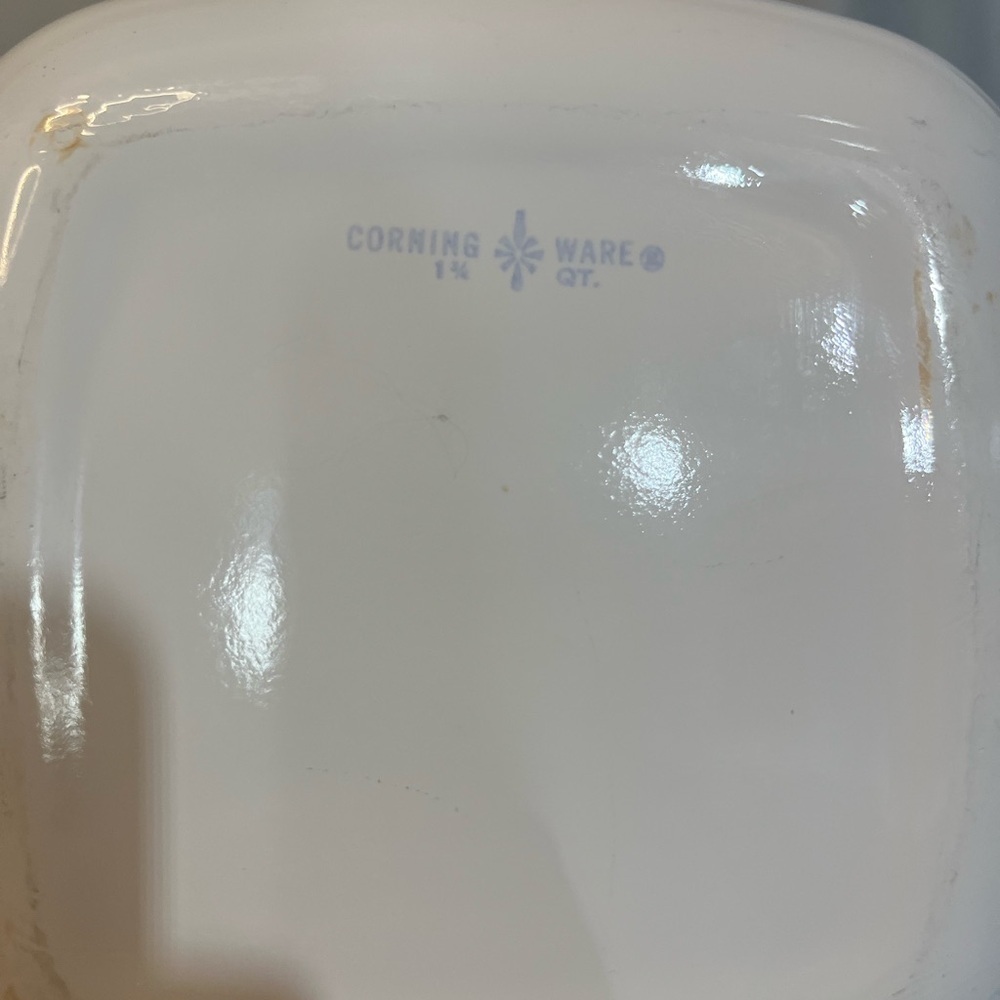 Vintage 1960 CorningWare Classic Blue Corn Flower Blurry Stamp 1 3/4 QT - Picture 5 of 5